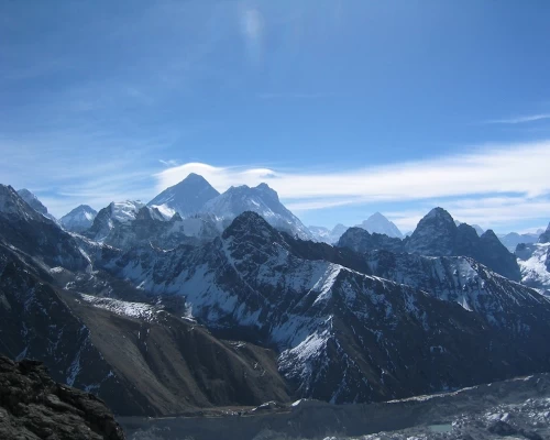 Everest, Lhotse And Makalu From Gokyo Ri