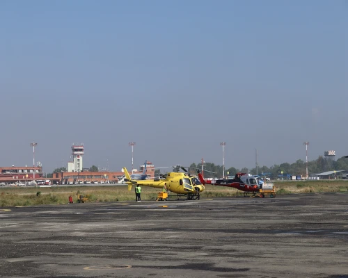 Helicopter Flight From Kathmandu Airport 