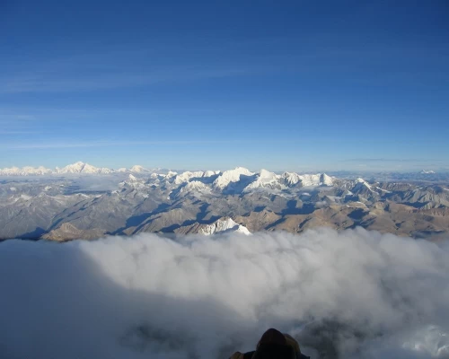 Labuche Kang And Shishapangma From Cho Oyu