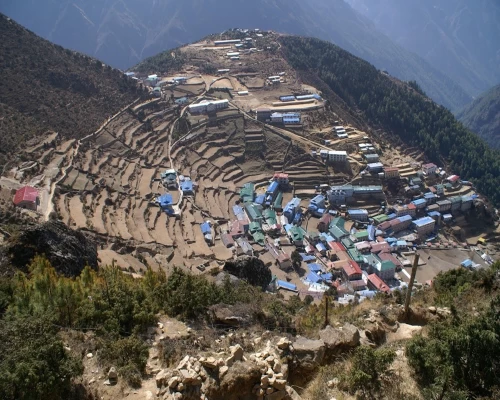 Namche From Sangboche