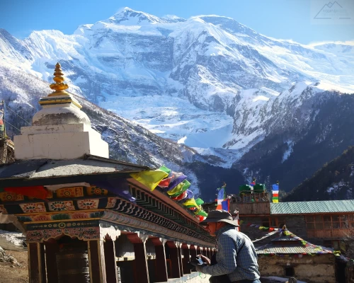 Praying Wheel Along Annapurna