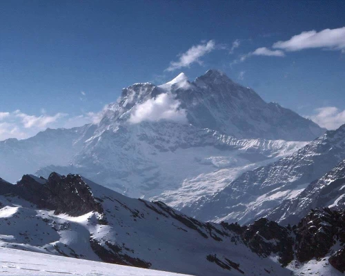 Ramdung Peak Banner Mountain Rock