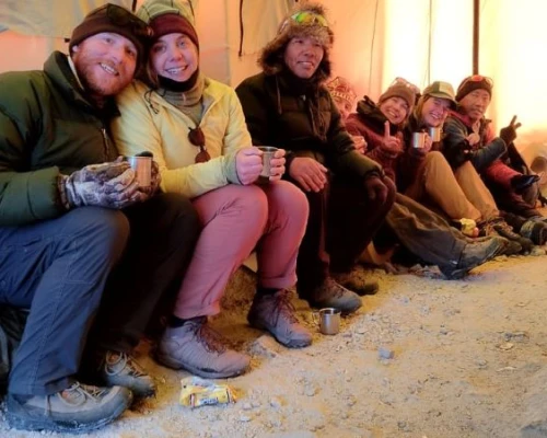 Tent Tea N Top Of Larkye Pass