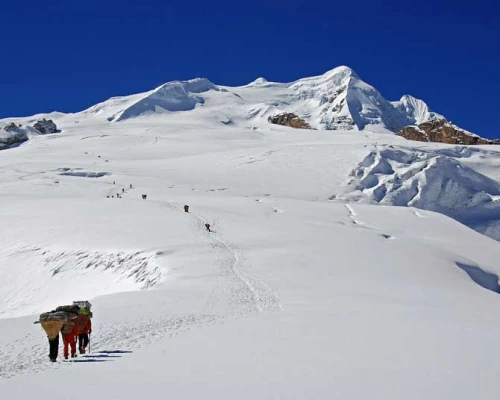 Way To Mera Peak High Camp From From Mera La